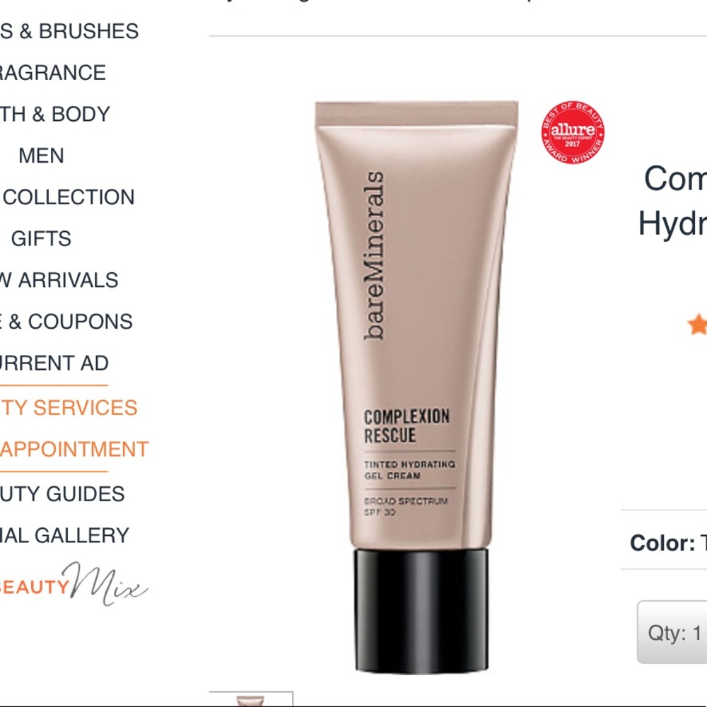 Bare minerals complexion rescue in natural